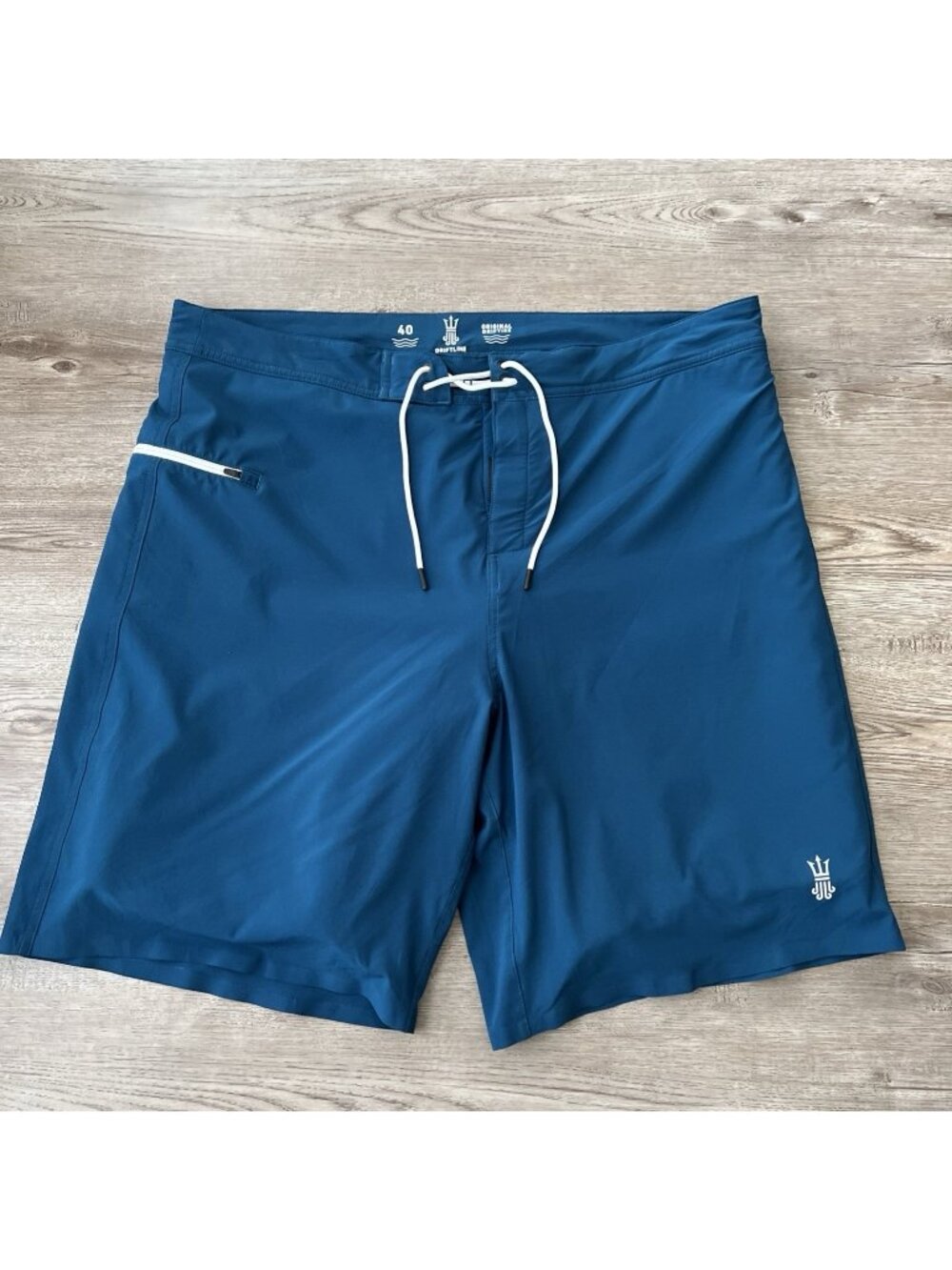 Driftline Drifties Neoprene Wetsuit-Lined Boardshorts Mens 40 Blue Surf 10"